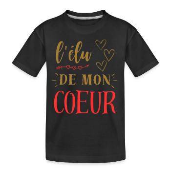 L'élu de mon cœur - T-shirt bio Premium Enfant - noir - Devant