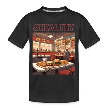 Le paradis de la restauration rapide - T-shirt bio Premium Enfant - noir - Devant