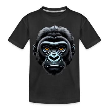 Gorilla - Kinder Premium Bio T-Shirt - Schwarz - Vorne