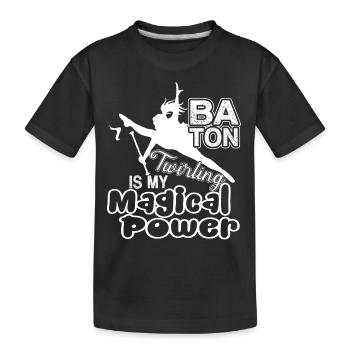 Baton Twirling Baton Twirling Is My Magical Power - Kids' Premium Organic T-Shirt - black - Front