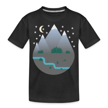 Geo Art - Kinder Premium Bio T-Shirt - Schwarz - Vorne
