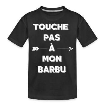 Touche pas à mon barbu - T-shirt bio Premium Enfant - noir - Devant