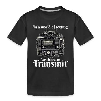 Vintage-Amateurfunker Lustig - Kinder Premium Bio T-Shirt - Schwarz - Vorne
