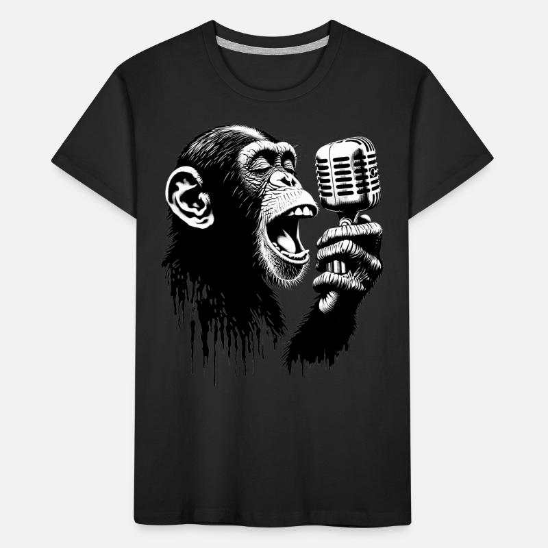 Monkey Band Leader | Monkey Orchestra Kids' Premium Organic T-Shirt