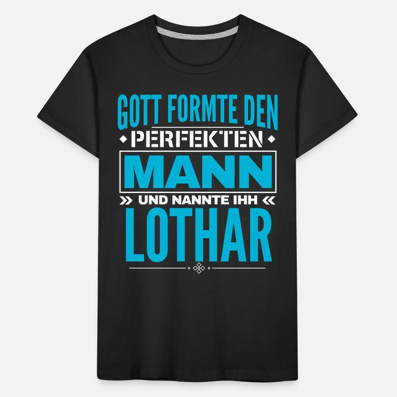 Lothar Name Design Kinder Premium Bio T-Shirt