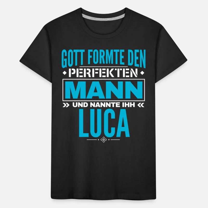 Luca Name Design Kinder Premium Bio T-Shirt