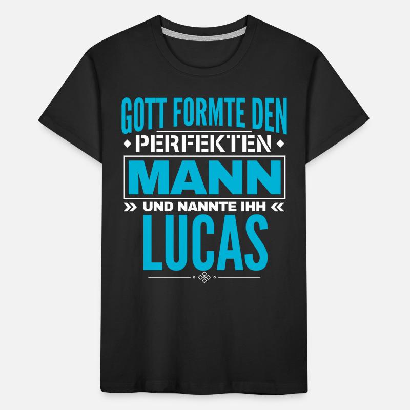 Lucas Name Design Kinder Premium Bio T-Shirt