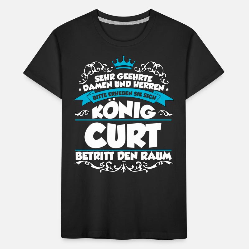 Curt Name Design Kinder Premium Bio T-Shirt