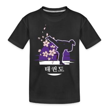 Allkampf-Girl Taekwondo-Girl TKD Tae-Kwon-Do - Kinder Premium Bio T-Shirt - Schwarz - Vorne