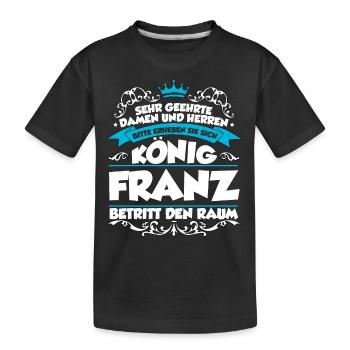Franz Name Design - Kinder Premium Bio T-Shirt - Schwarz - Vorne