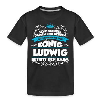 Ludwig Name Design - Kinder Premium Bio T-Shirt - Schwarz - Vorne