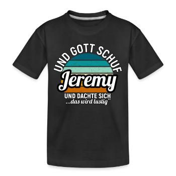 Jeremy - Kinder Premium Bio T-Shirt - Schwarz - Vorne