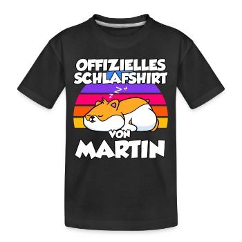 Offizielles Schlafshirt Von Martin - Kinder Premium Bio T-Shirt - Schwarz - Vorne