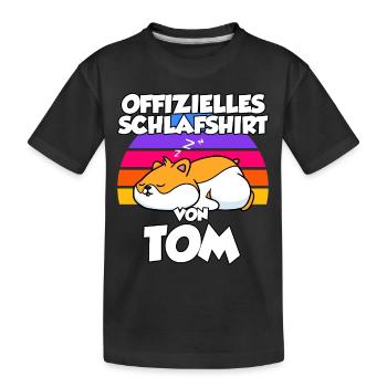 Offizielles Schlafshirt Von Tom - Kinder Premium Bio T-Shirt - Schwarz - Vorne