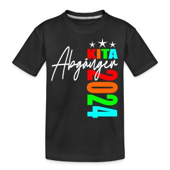 Kita Abgänger 2024 - Kinder Premium Bio T-Shirt - Schwarz - Vorne