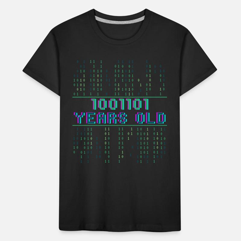 77. Geburtstag 77 Jahre alt Binärcode Coder Kinder Premium Bio T-Shirt