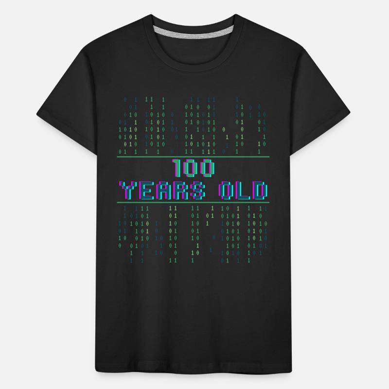 4th Birthday 4 Years Old Binary Code Coder Kids' Premium Organic T-Shirt