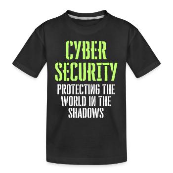 CYBERSÉCURITÉ Protéger le monde dans l’ombre - T-shirt bio Premium Enfant - noir - Devant
