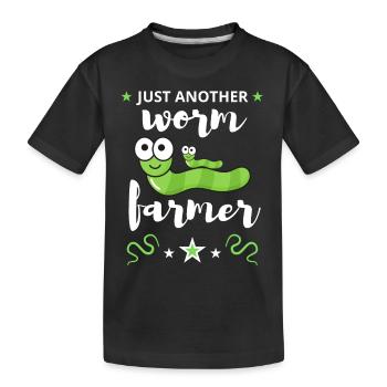 Just Another Worm Farmer - Kids' Premium Organic T-Shirt - black - Front
