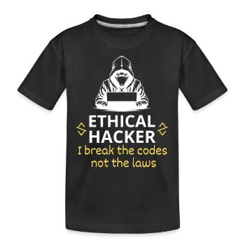 Ethischer Hacker WI bricht die Codes - Kinder Premium Bio T-Shirt - Schwarz - Vorne