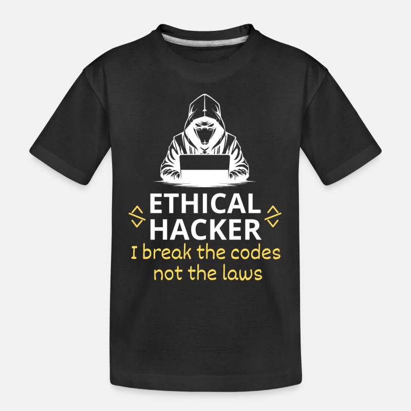 Ethical Hacker WI Break the Codes - Kids' Premium Organic T-Shirt - black