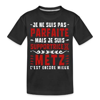 Femme Supportrice Metz - T-shirt bio Premium Enfant - noir - Devant