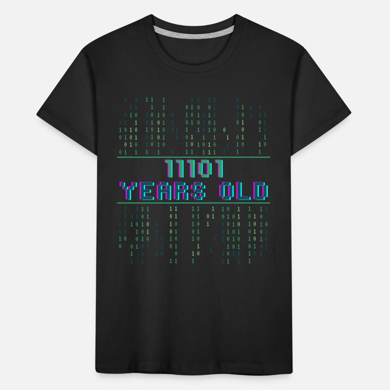 29th birthday 29 years old Binary Code Computer Science Kids' Premium Organic T-Shirt