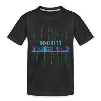 79. Geburtstag 79 Jahre alt Binärcode Informatik - Kinder Premium Bio T-Shirt - Schwarz - Vorne