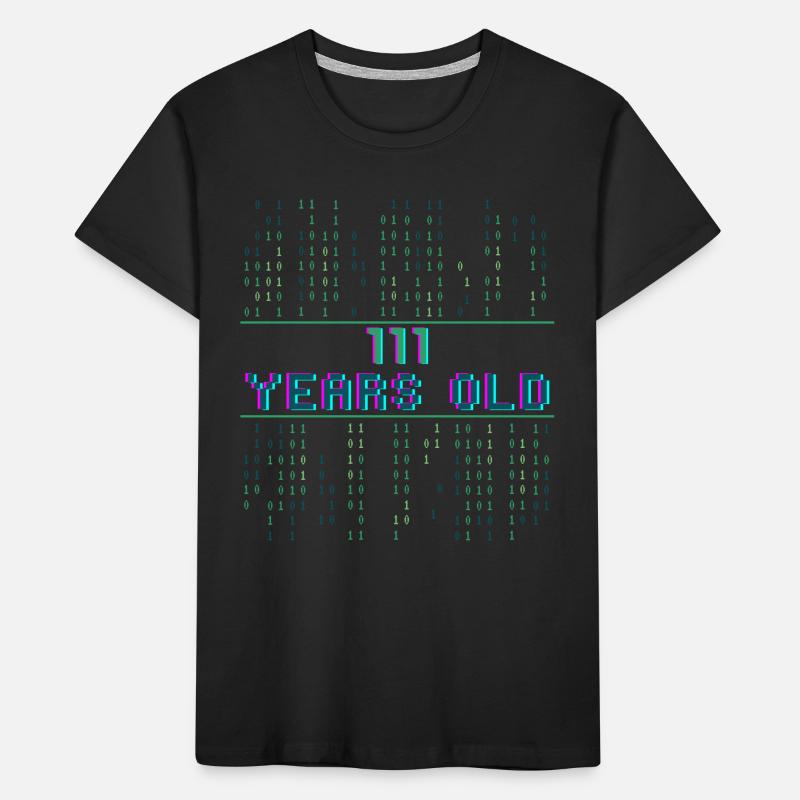 7. Geburtstag 7 Jahre alt Binärcode Informatik Kinder Premium Bio T-Shirt