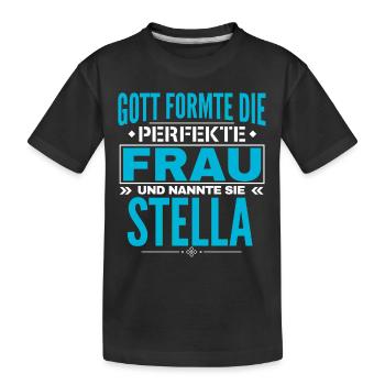 Conception du nom de Stella - T-shirt bio Premium Enfant - noir - Devant