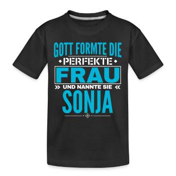 Conception de nom Sonja - T-shirt bio Premium Enfant - noir - Devant