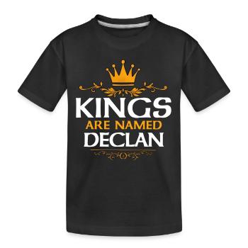 Declan - Kinder Premium Bio T-Shirt - Schwarz - Vorne
