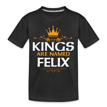 Felix - Kinder Premium Bio T-Shirt - Schwarz - Vorne