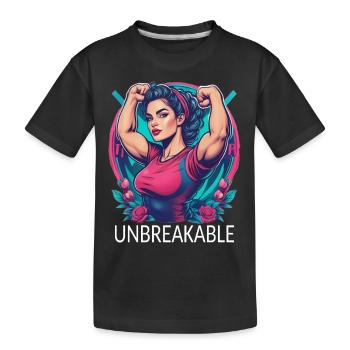 Frauenpower - Kinder Premium Bio T-Shirt - Schwarz - Vorne