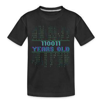 51. Geburtstag 51 Jahre alt Binärcode Coder - Kinder Premium Bio T-Shirt - Schwarz - Vorne