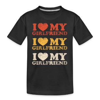 J’aime ma copine Vintage Classique - T-shirt bio Premium Enfant - noir - Devant