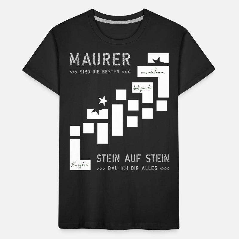 Mur Construction Construction Maison Constructeur T-shirt bio Premium Enfant