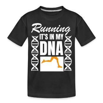 Marathon Running Jogging - Kinder Premium Bio T-Shirt - Schwarz - Vorne