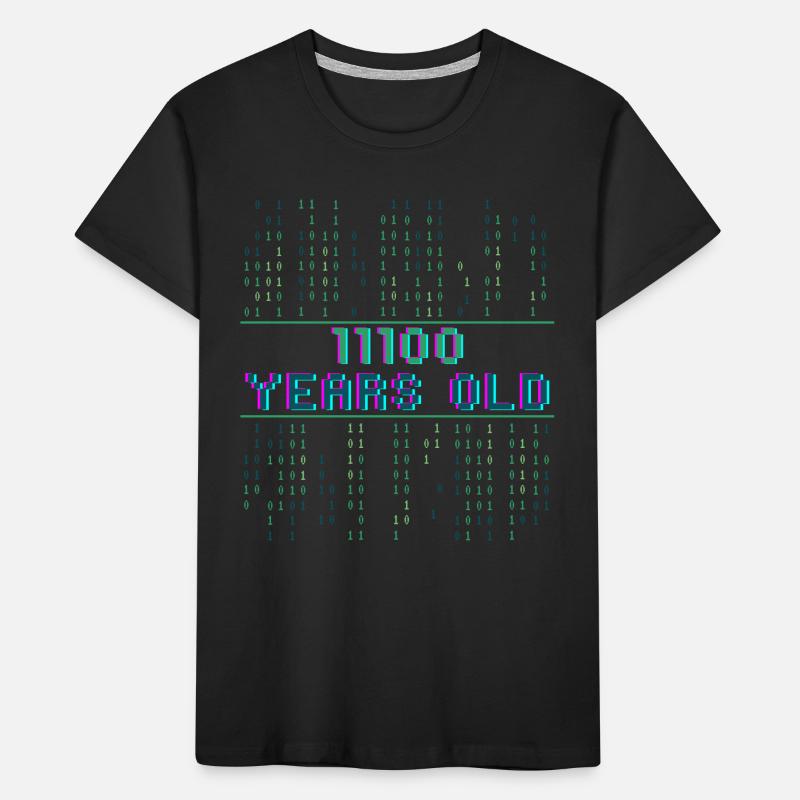 28. Geburtstag 28 Jahre alt Binärcode Coder Kinder Premium Bio T-Shirt