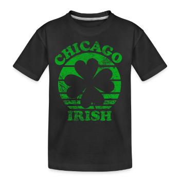 Chicago Irish - Kids' Premium Organic T-Shirt - black - Front