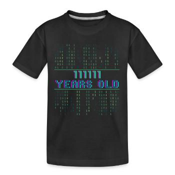 63. Geburtstag 63 Jahre alt Binärcode Informatik - Kinder Premium Bio T-Shirt - Schwarz - Vorne