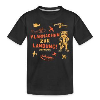 Lenny Hunter Und Rusty Klarmachen Zur Landung! - Kinder Premium Bio T-Shirt - Schwarz - Vorne
