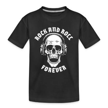 ROCK AND ROLL FOREVER - Kinder Premium Bio T-Shirt - Schwarz - Vorne