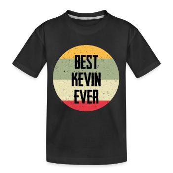 Best Kevin Ever - Kinder Premium Bio T-Shirt - Schwarz - Vorne