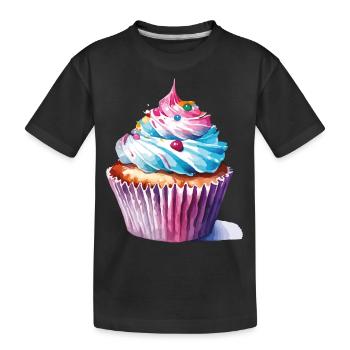 cupcake 2 2 - Kinder Premium Bio T-Shirt - Schwarz - Vorne