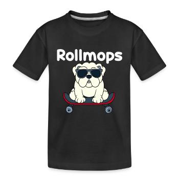 Rollmops - Kinder Premium Bio T-Shirt - Schwarz - Vorne