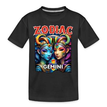 Sternzeichen Zwillinge - Zwillinge Sternzeichen - Kinder Premium Bio T-Shirt - Schwarz - Vorne