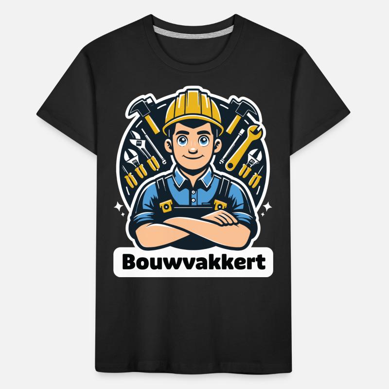 Construction worker Kids' Premium Organic T-Shirt