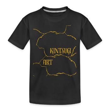 Kintsugi Art Pottery Risse und Misserfolge - Kinder Premium Bio T-Shirt - Schwarz - Vorne