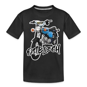 S51 (hellblau) // Illustration - Kinder Premium Bio T-Shirt - Schwarz - Vorne